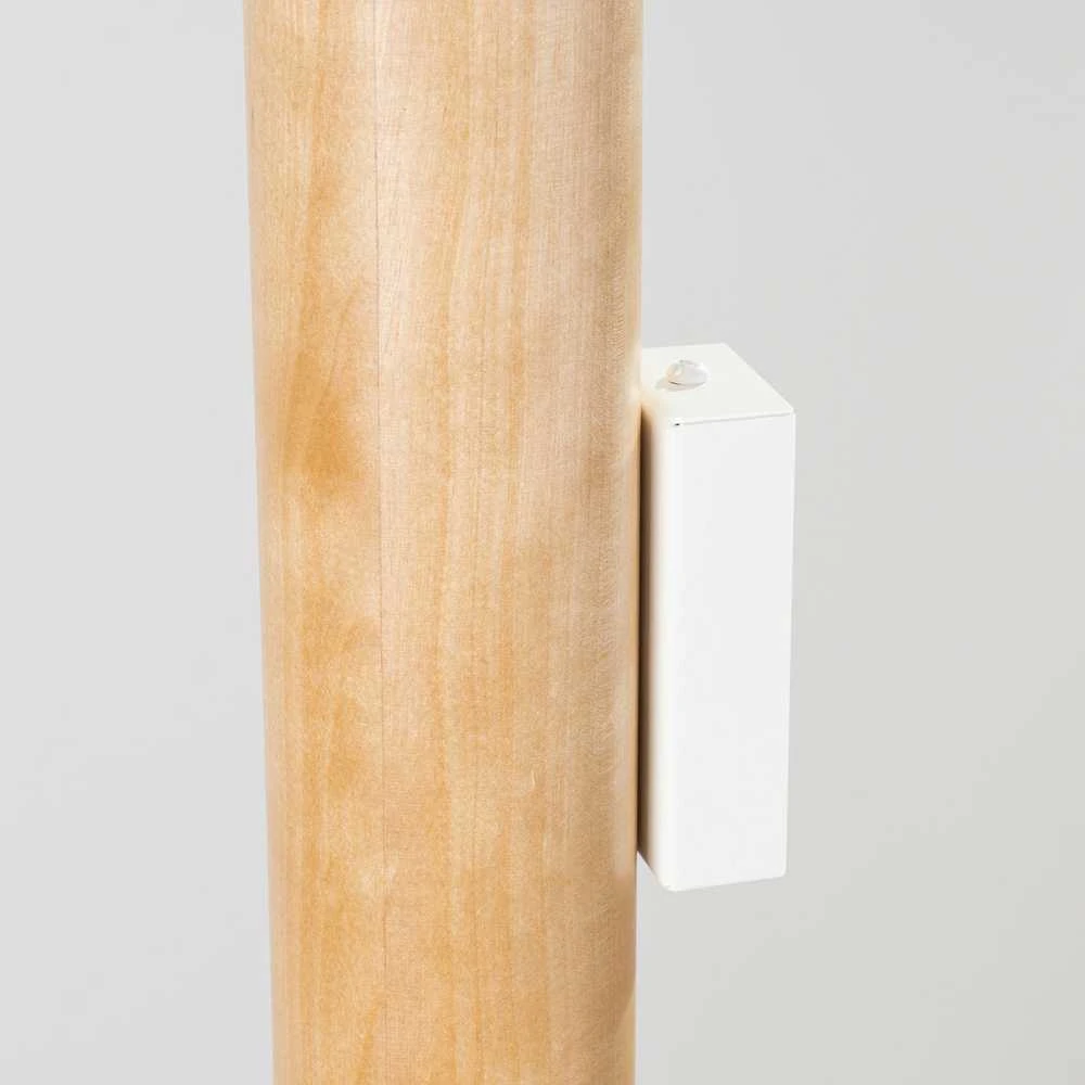 Pakabinamas šviestuvas Sollux Lighting „Peach Puff Lino“ 2 medinių pakabinamų šviestuvų komplektas, modernus vamzdinis dizainas