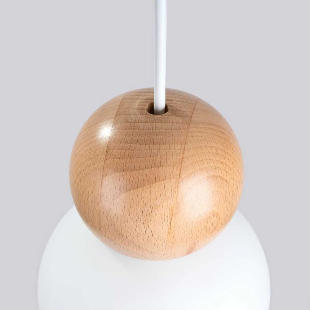Pakabinamas šviestuvas Sollux Lighting Lempos pakabos PEKKA 3P blanc/bois naturel