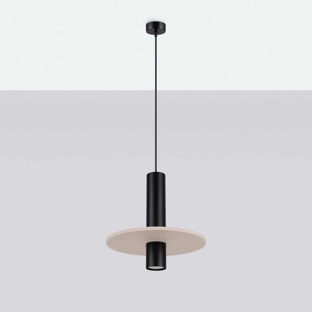 Sollux Lighting PELTA pakabinamas šviestuvas, vandenyno žalias, veltinio, plieno, reguliuojamo aukščio, 30 x 126 cm
