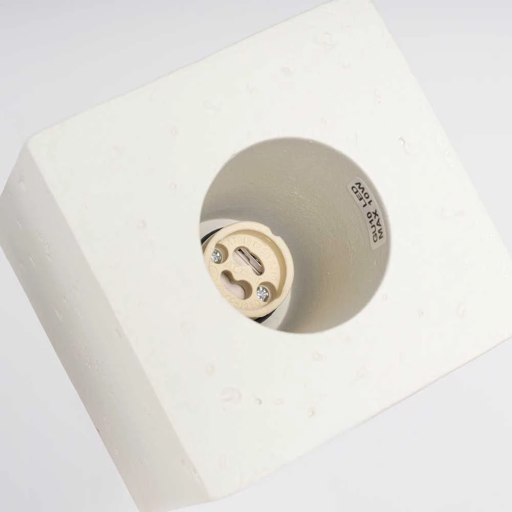 Sollux Lighting Persų indigo kvadratinis betoninis sieninis šviestuvas, smėlio spalvos, pramoninis, kvadratinis, 10 W, GU10