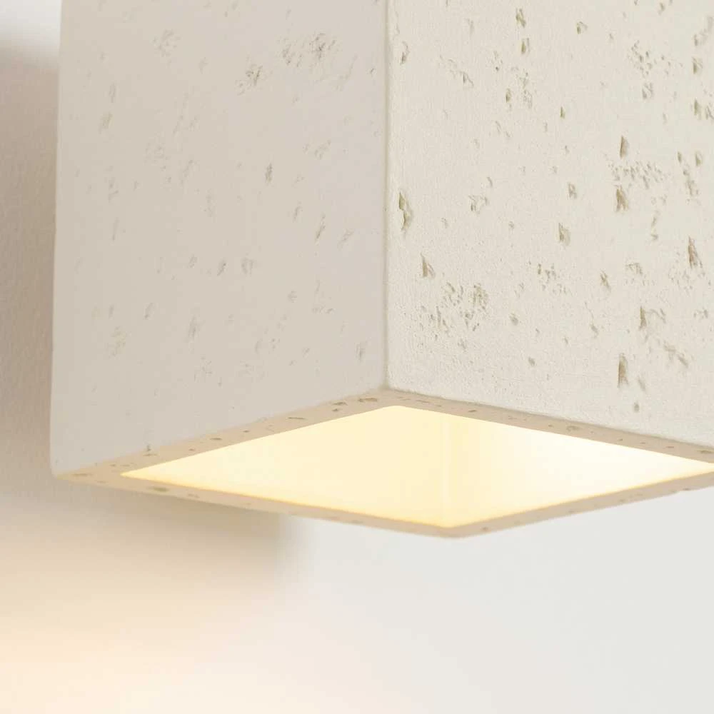 Sollux Lighting Persų indigo kvadratinis betoninis sieninis šviestuvas, smėlio spalvos, pramoninis, kvadratinis, 8W, G9