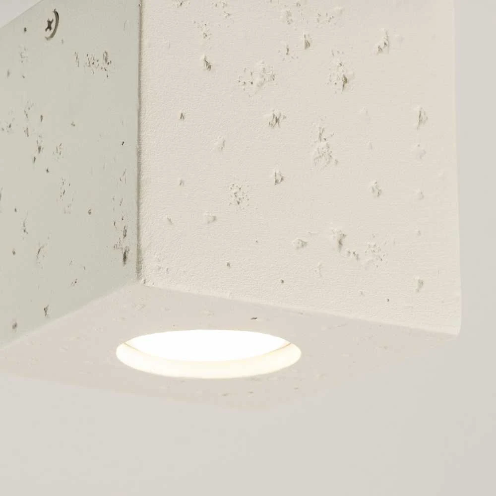 Sollux Lighting Persų indigo kvadratinis betoninis sieninis šviestuvas, smėlio spalvos, pramoninis, kvadratinis, 10 W, GU10