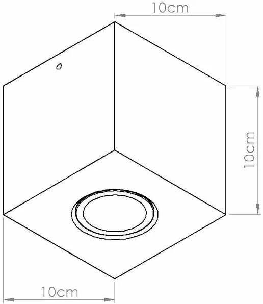 Sollux Lighting Persų indigo kvadratinis betoninis sieninis šviestuvas, smėlio spalvos, pramoninis, kvadratinis, 10 W, GU10