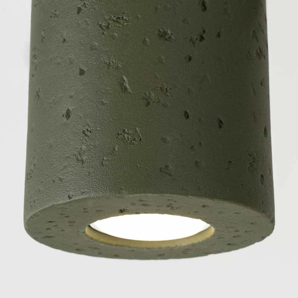 Sollux Lighting Persų „Indigo Orbis“ betoninis sieninis šviestuvas, alyvuogių žalios spalvos, pramoninis, 10 W, GU10