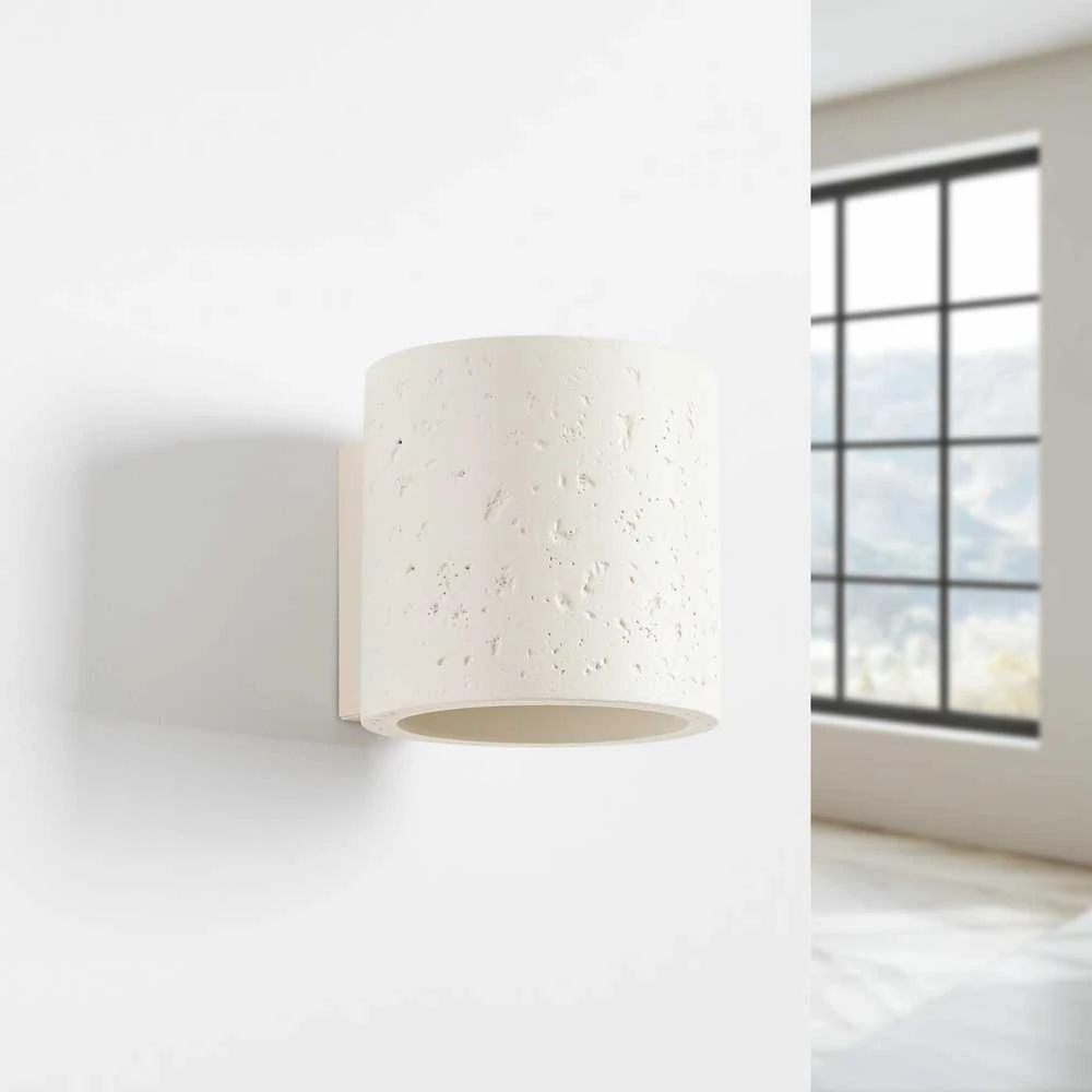 Sollux Lighting Persų „Indigo Orbis“ betoninis sieninis šviestuvas, smėlio spalvos, pramoninis, G9, 8W, LED