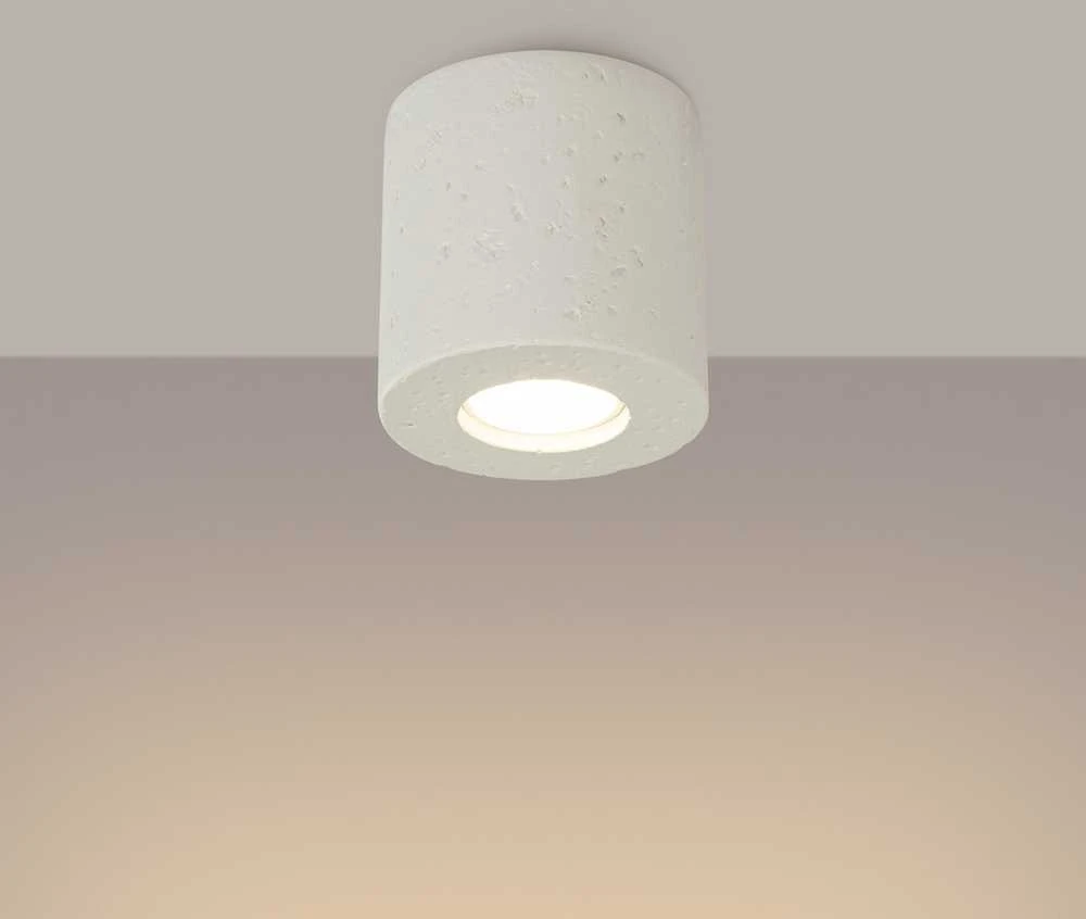 Sollux Lighting Persų „Indigo Orbis“ betoninis sieninis šviestuvas, smėlio spalvos, pramoninis, cilindrinis, GU10