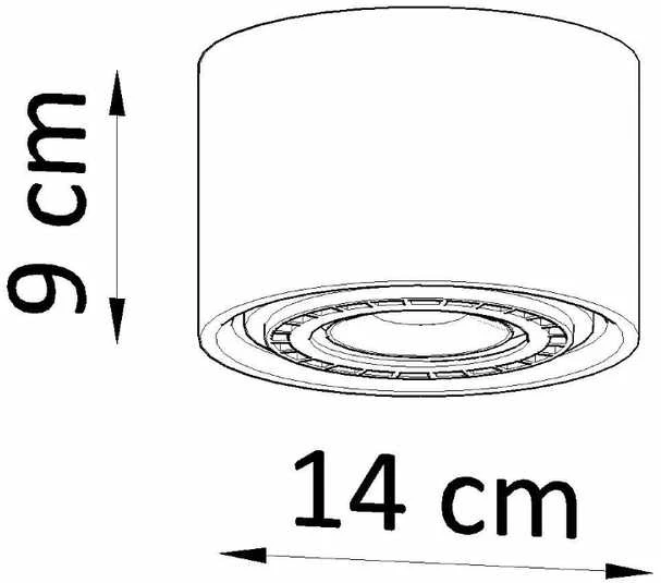 Sollux Lighting Lubinis šviestuvas BASIC 1 betonas