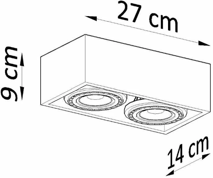 Sollux Lighting Lubinis šviestuvas QUATRO 2 concrete