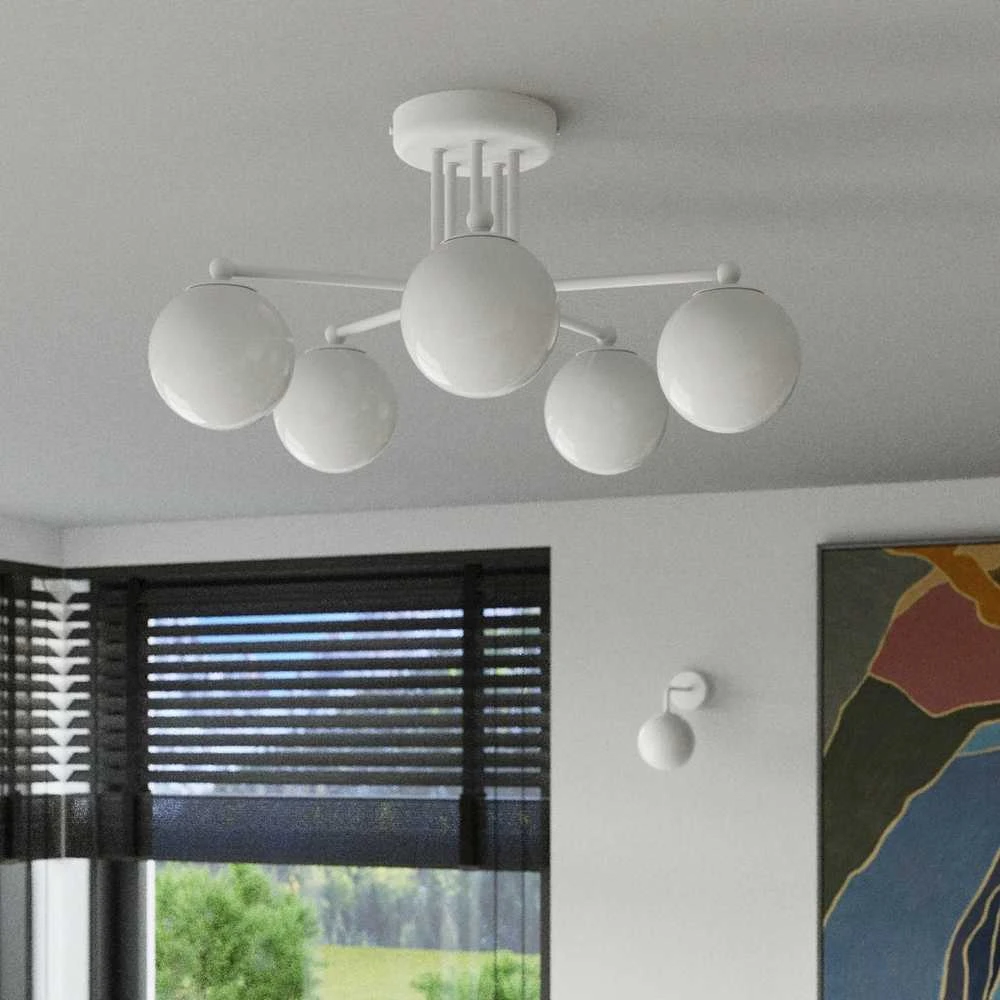 Sollux Lighting Sieninis šviestuvas ASTRAL 1 baltas