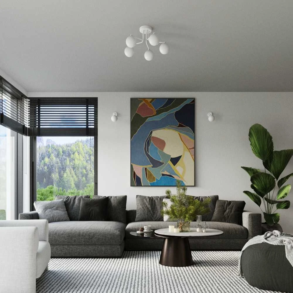 Sollux Lighting Sieninis šviestuvas ASTRAL 1 baltas