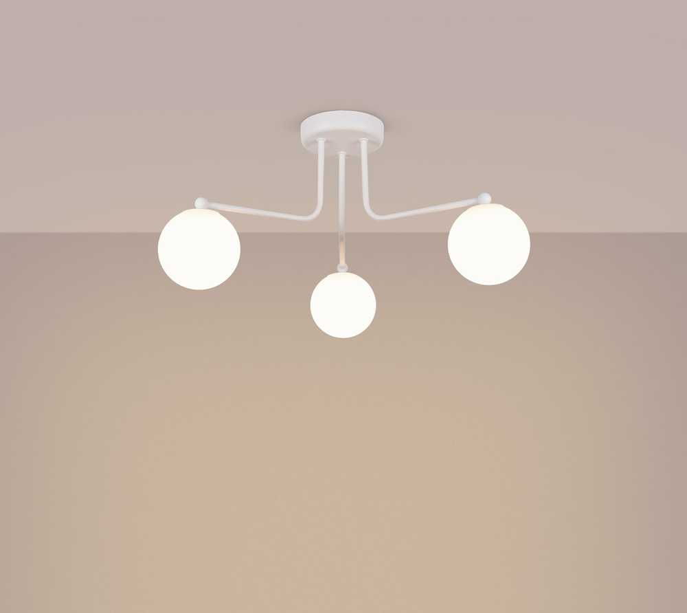Lubinis šviestuvas Sollux Lighting Šviestuvas ASTRAL 3 baltas