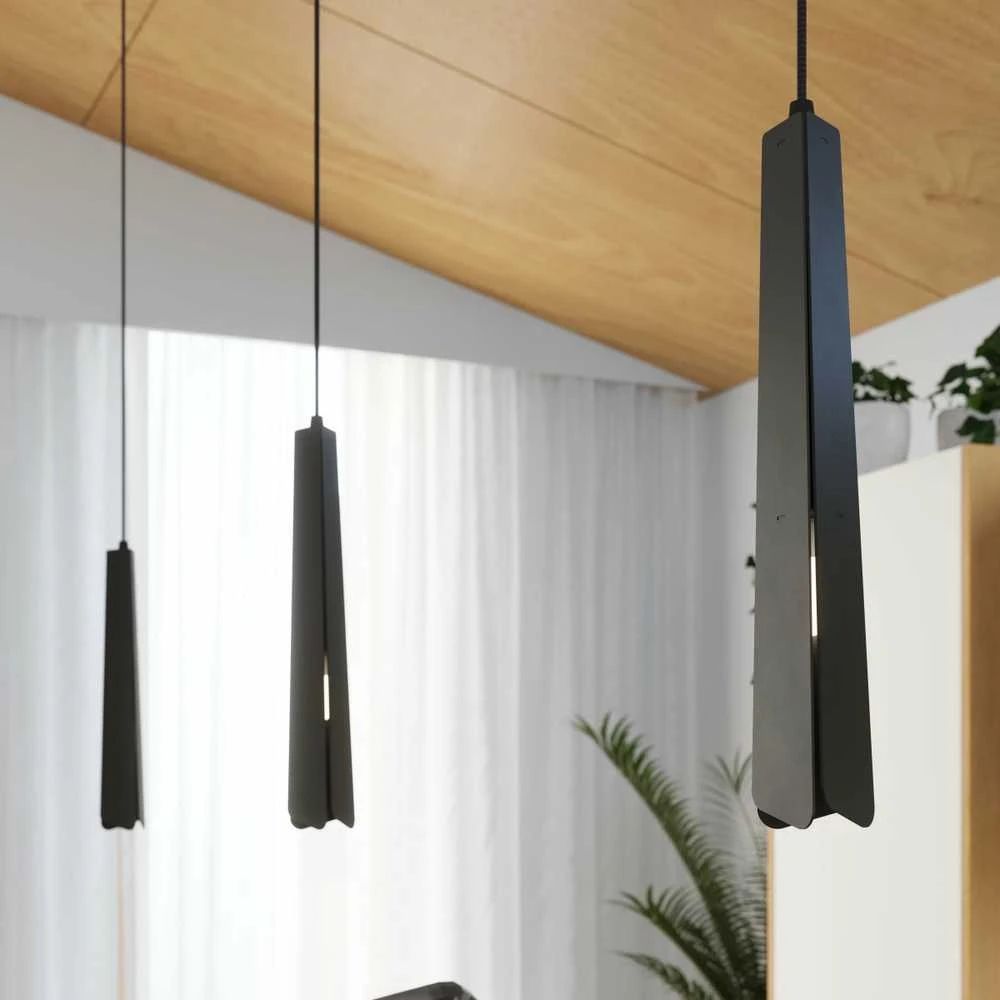 Pakabinamas šviestuvas Sollux Lighting Pakabos lempa PRYSM 3L noir