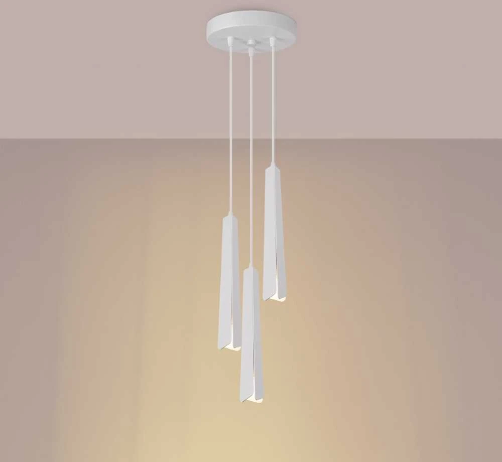 Pakabinamas šviestuvas Sollux Lighting Pakabos lempa PRYSM 3P blanc