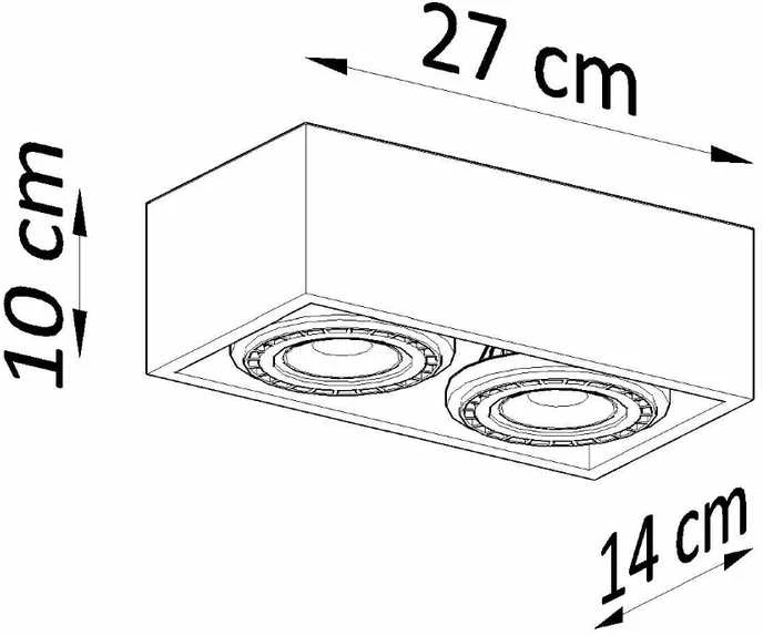 Sollux Lighting Lubinis šviestuvas QUATRO 2 iš natūralaus medžio