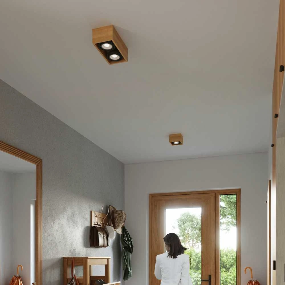 Sollux Lighting Lubinis šviestuvas QUATRO 1 iš natūralaus medžio