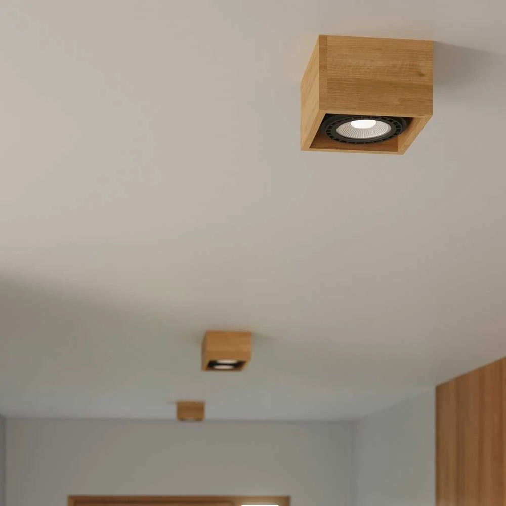 Sollux Lighting Lubinis šviestuvas QUATRO 1 iš natūralaus medžio