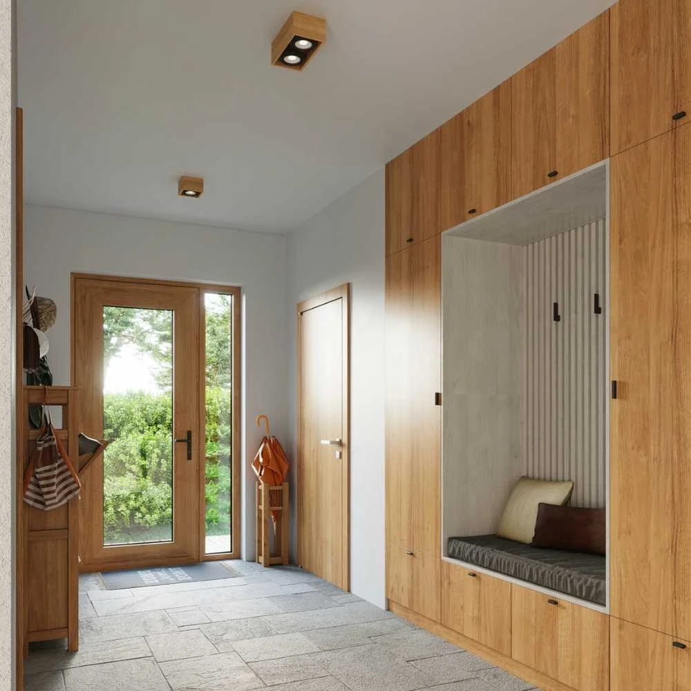 Sollux Lighting Lubinis šviestuvas QUATRO 1 iš natūralaus medžio