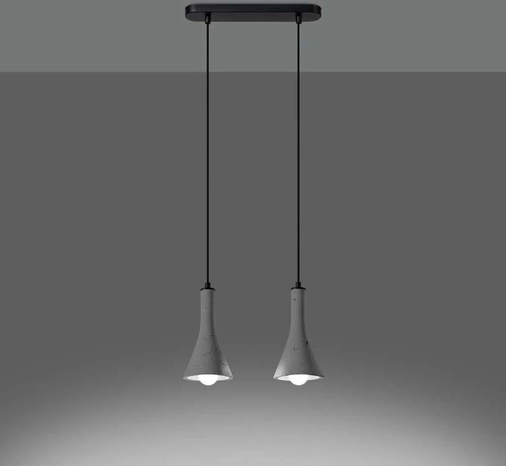 Sollux Lighting Pakabinamas šviestuvas REA 2 concrete