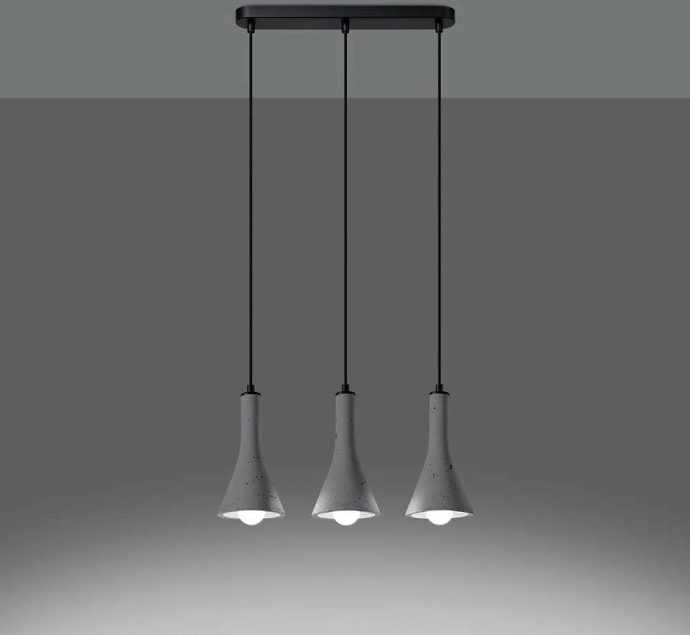Sollux Lighting Pakabinamas šviestuvas REA 3L concrete