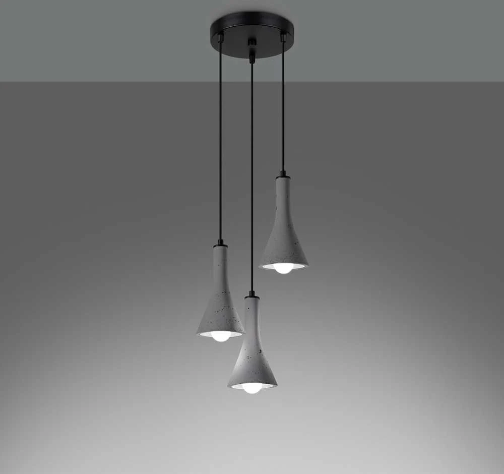 Sollux Lighting Pakabinamas šviestuvas REA 3P concrete