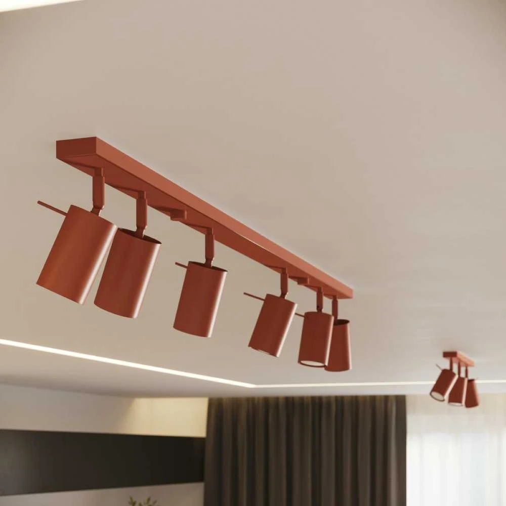 Sollux Lighting Lubinis šviestuvas RING 4L raudona ochra
