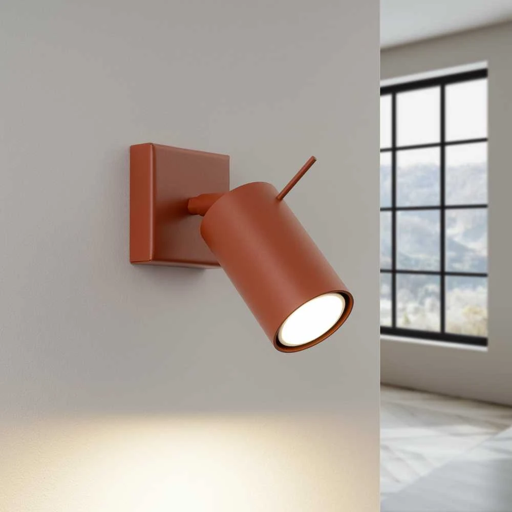 Sollux Lighting Sieninis šviestuvas RING raudona ochra