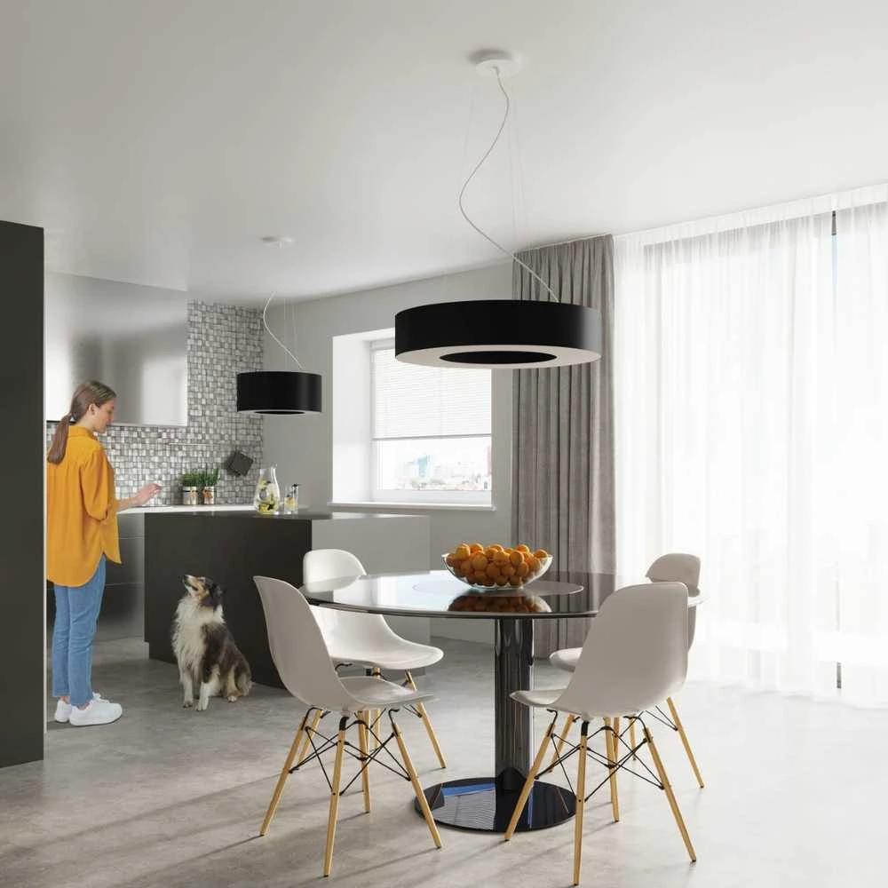 Pakabinamas šviestuvas Sollux Lighting Sietynas SOLLUX SATURNO 70 juodas