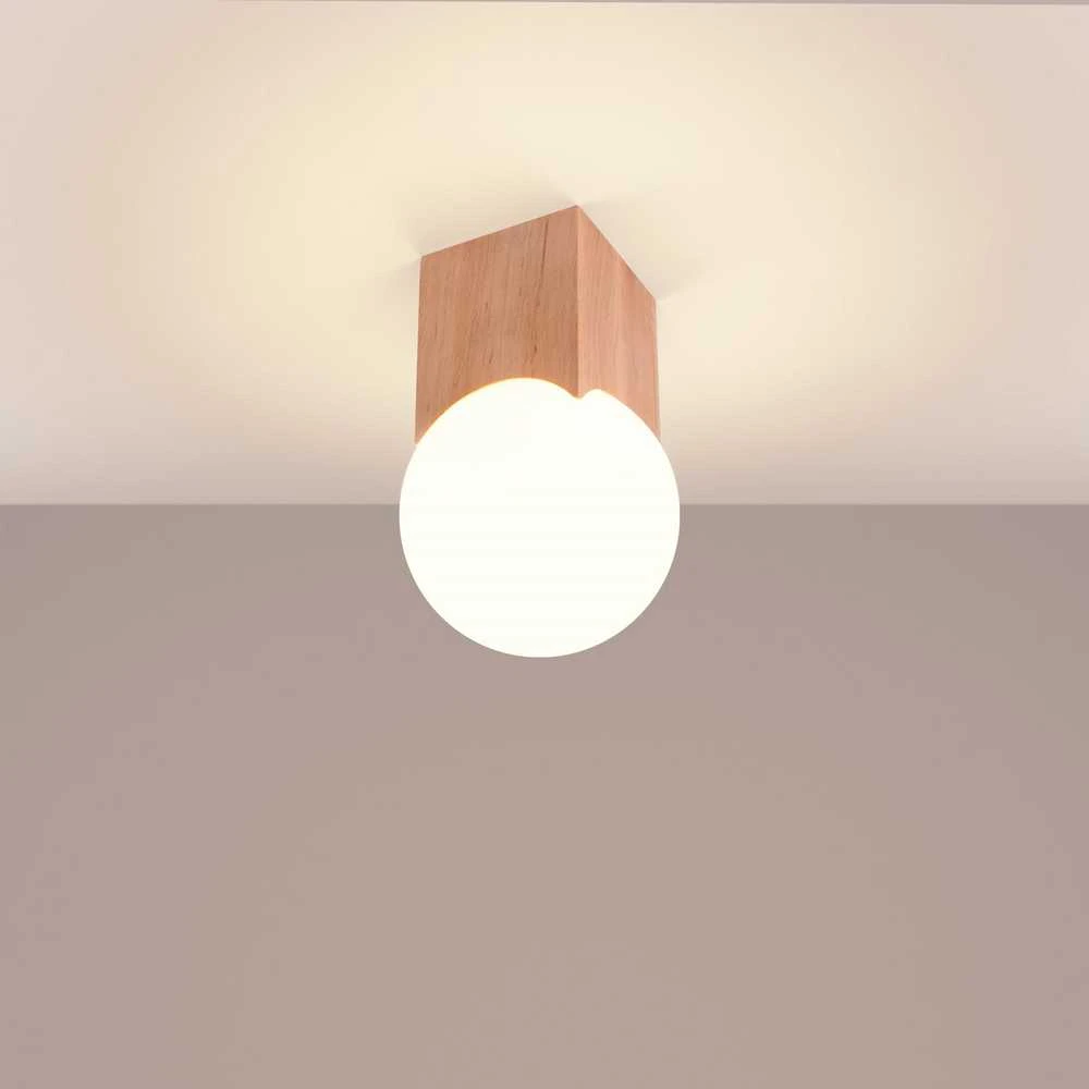 Sollux Lighting Lubinis šviestuvas SOLIS iš natūralaus medžio