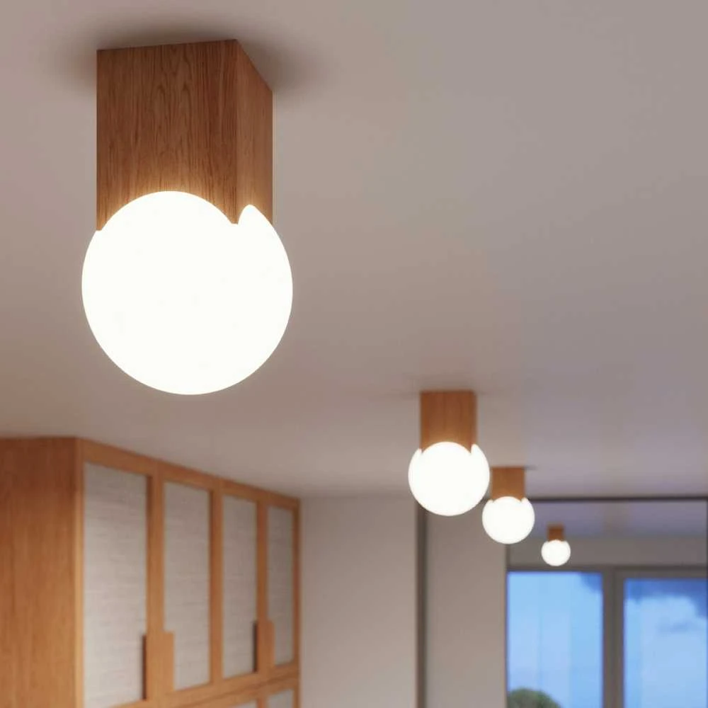 Sollux Lighting Lubinis šviestuvas SOLIS iš natūralaus medžio