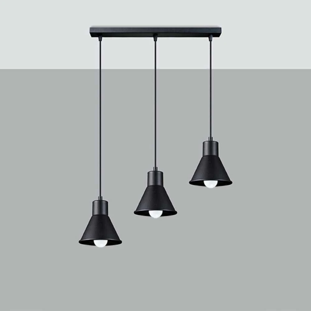 Sollux Lighting Pakabinamas šviestuvas TALEJA 3 juodas [E27]