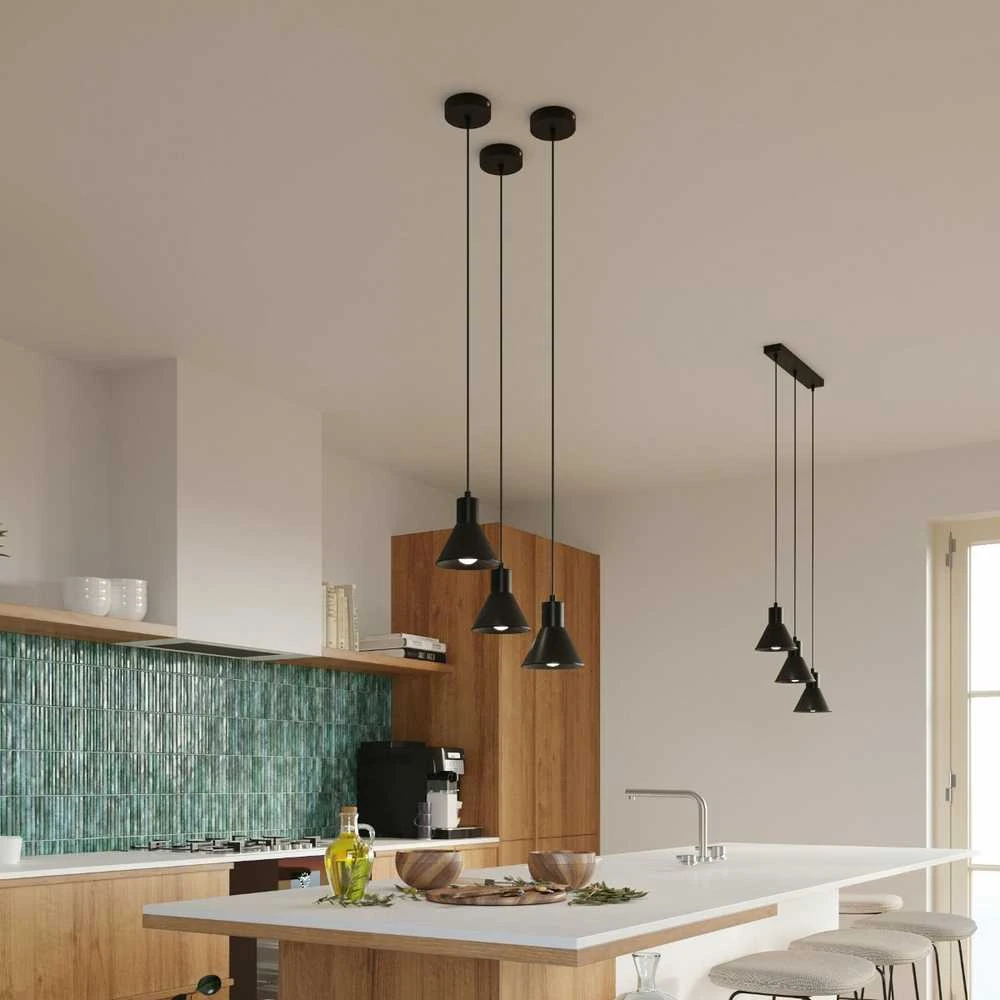 Sollux Lighting Pakabinamas šviestuvas TALEJA 3 juodas [E27]
