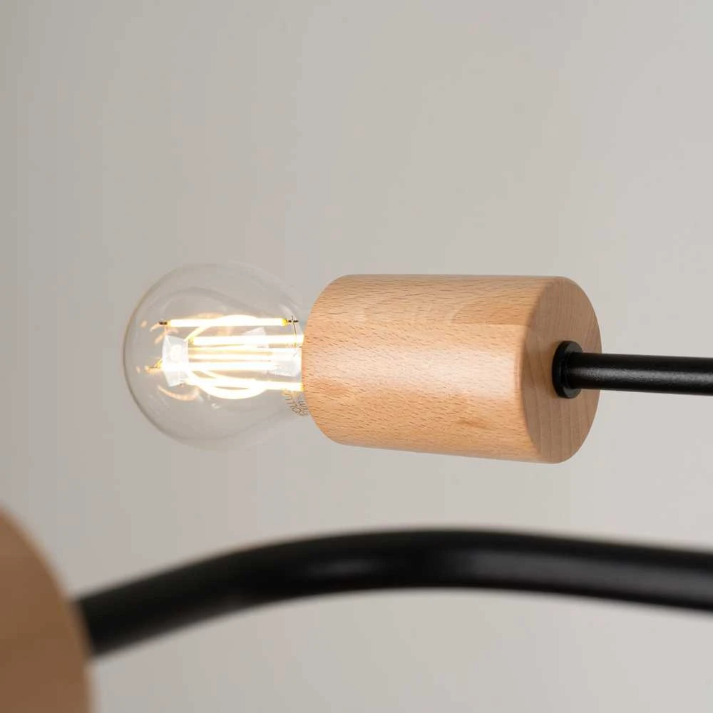 Lubinis šviestuvas Sollux Lighting Šviestuvas TIMBO 6 juodas