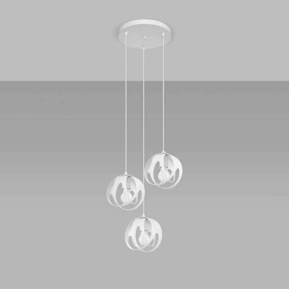 Sollux Lighting Pakabinamas šviestuvas TULOS 3P baltas