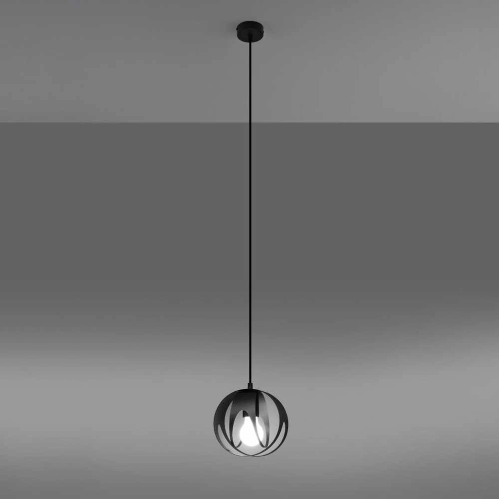Sollux Lighting Pakabinamas šviestuvas TULOS 1 juodas
