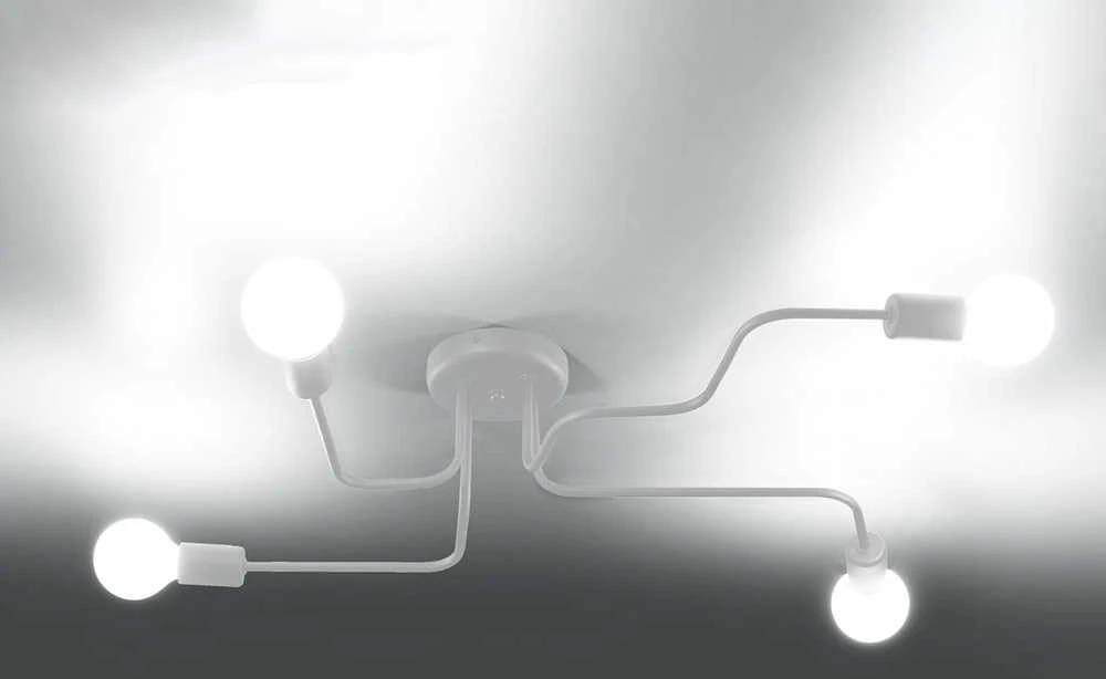 Lubinis šviestuvas Sollux Lighting Šviestuvas VECTOR 4 baltas