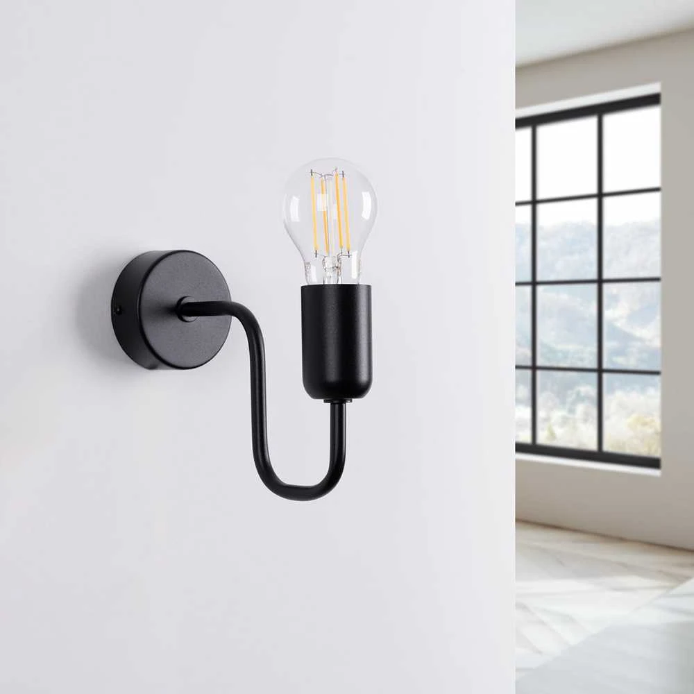 Sollux Lighting Sieninis šviestuvas VECTOR juodas