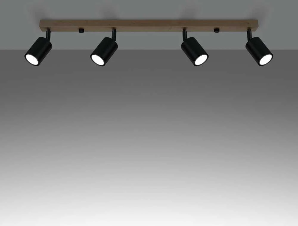 Sollux Lighting Lubinis šviestuvas VERDO 4 juodas