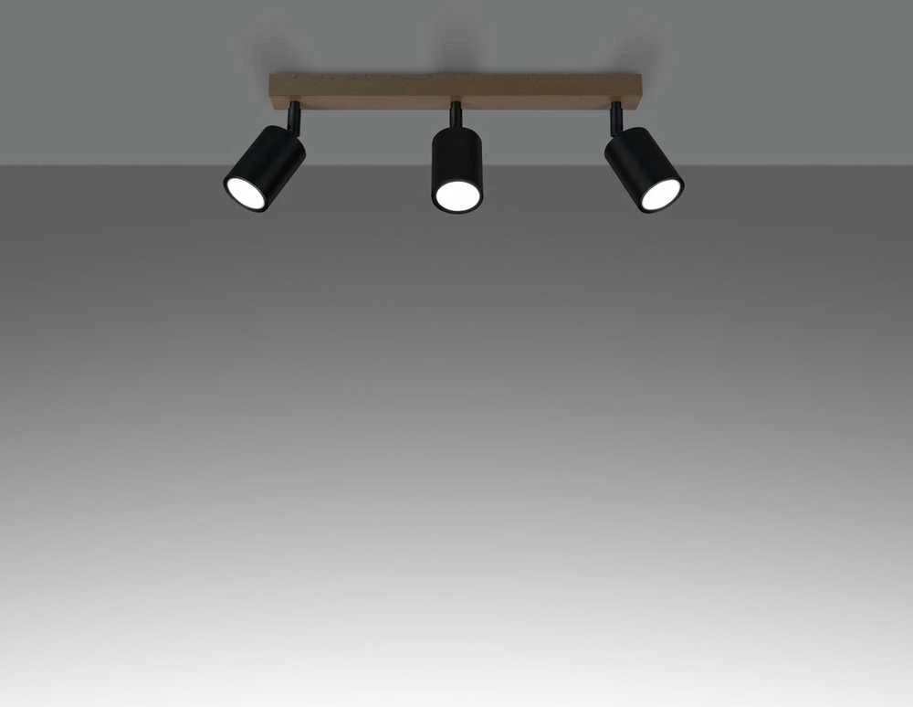 Sollux Lighting Lubinis šviestuvas VERDO 3L juodas