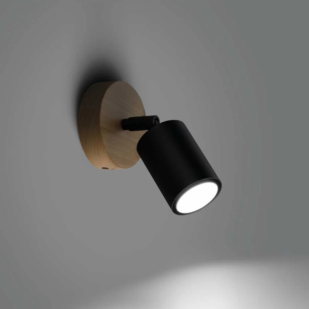 Sollux Lighting Sieninis šviestuvas VERDO juodas