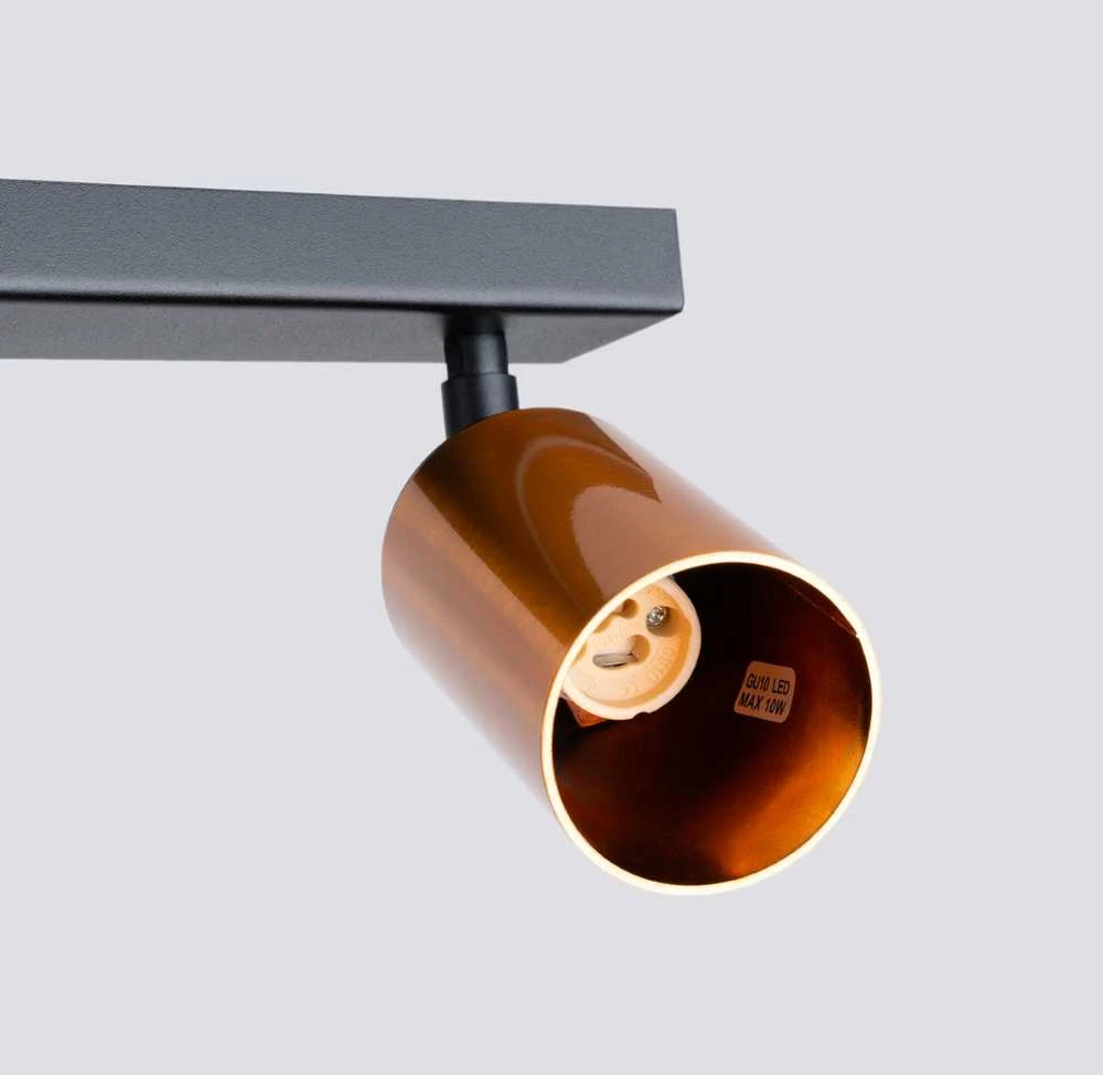 Sollux Lighting Lubinis šviestuvas WINX 2 juodas/kuperis