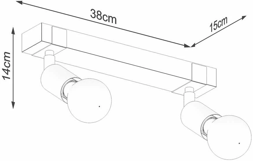 Sollux Lighting Lubinis šviestuvas ZUCA 2 juodas
