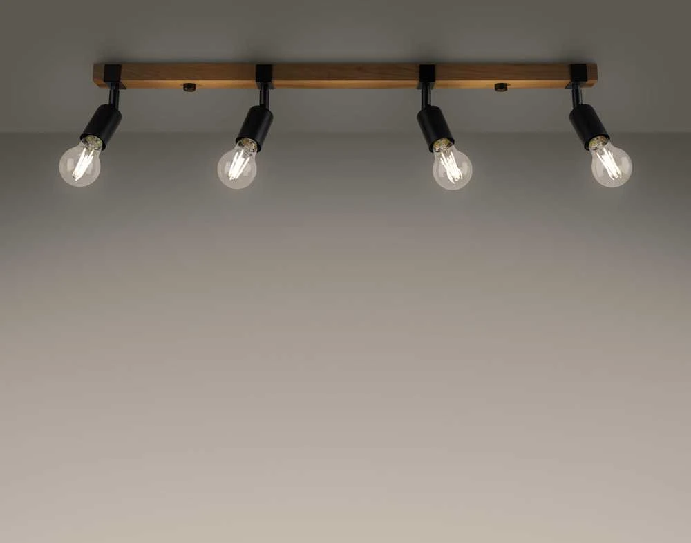 Sollux Lighting Lubinis šviestuvas ZUCA 4 juodas
