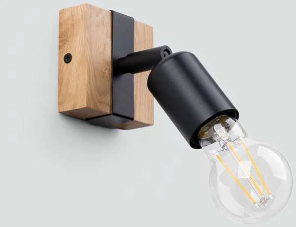 Sollux Lighting Sieninis šviestuvas ZUCA juodas