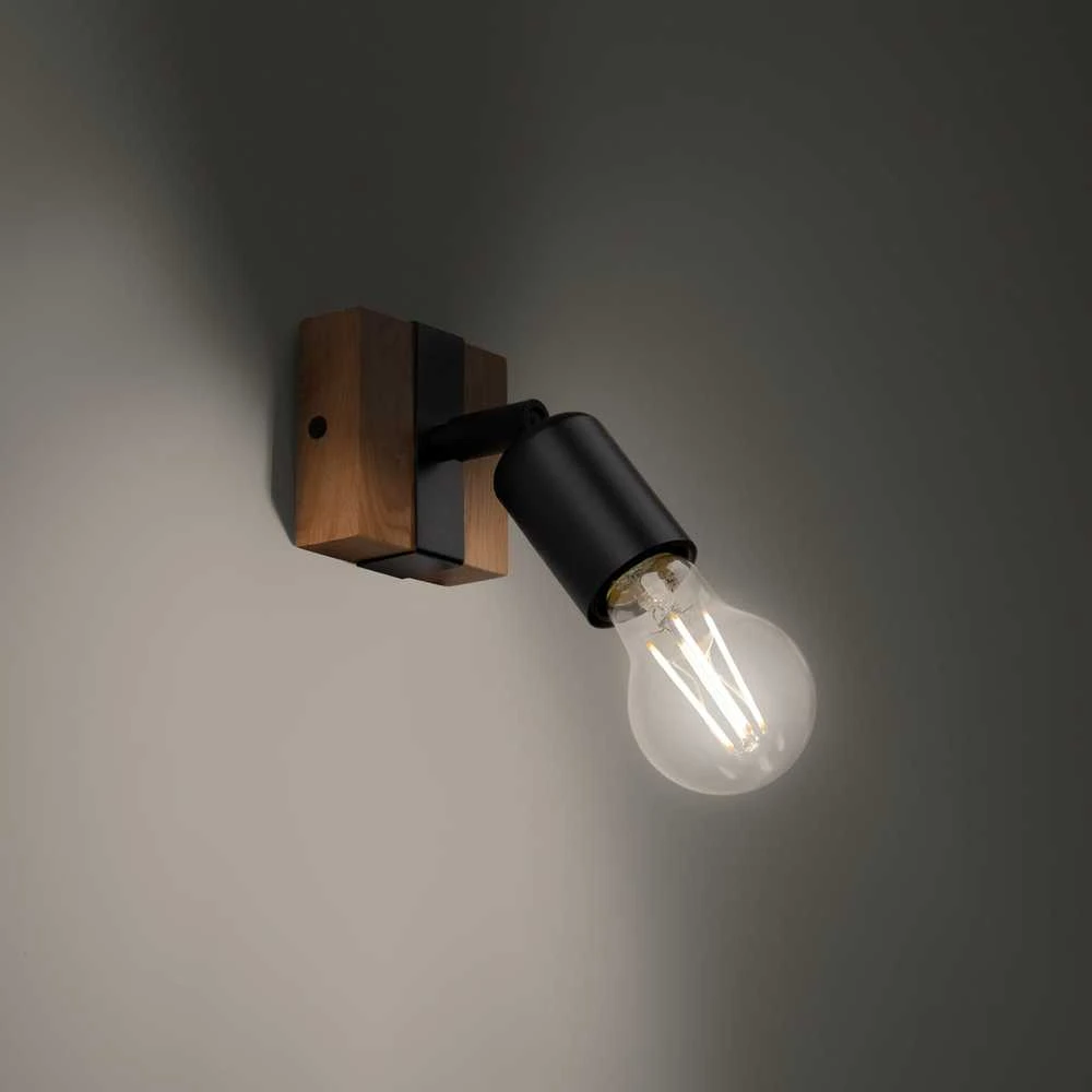 Sollux Lighting Sieninis šviestuvas ZUCA juodas