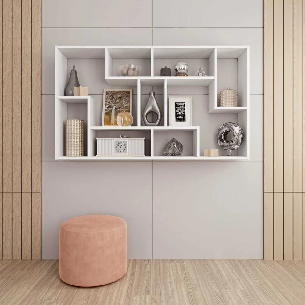Target Home Prie sienos tvirtinama grindų lentyna, vertikali, horizontali, balta