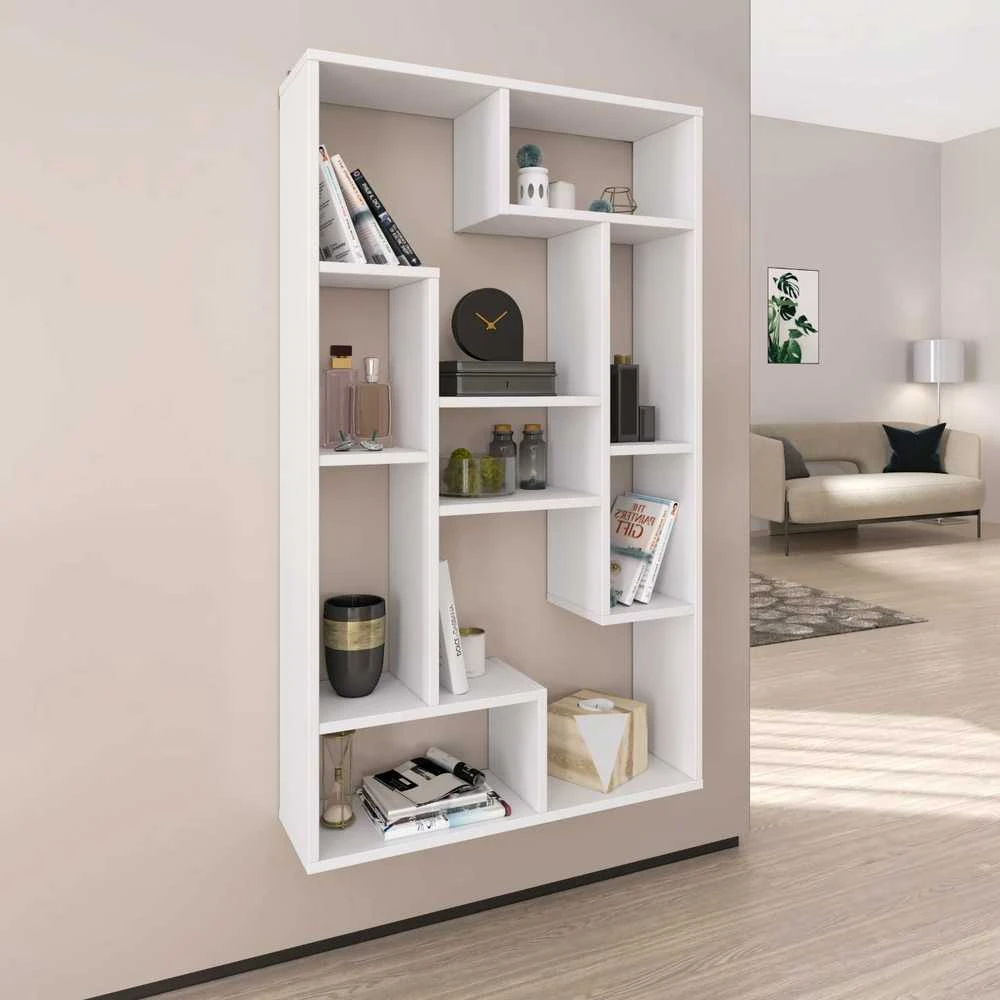 Target Home Prie sienos tvirtinama grindų lentyna, vertikali, horizontali, balta