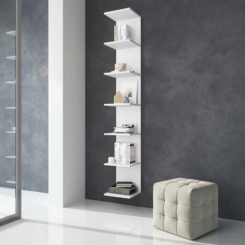 Target Home Sieninė lentyna, balta, 190 cm, lentyna svetainei