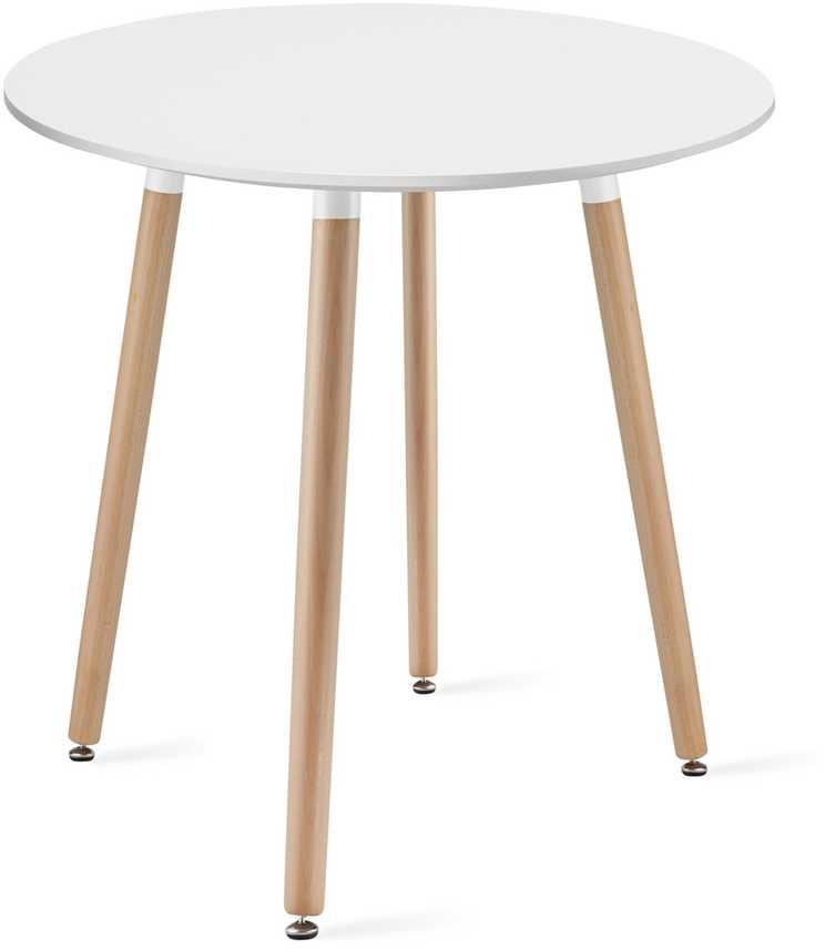 Lauko baldų komplektas Valora Baldų komplektas su apvaliu KAMI stalu ir 2 WAT kėdėmis, baltas/pilkas, Ø 60 × 74 cm, 3 vnt.