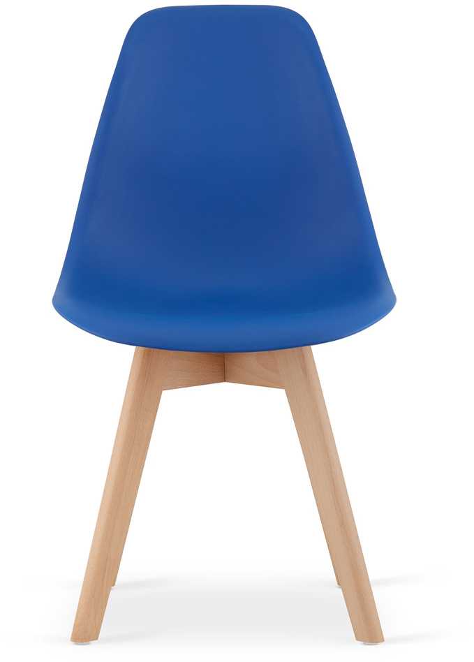 Leobert Kėdė su polipropileno sėdyne ir buko kojomis, mėlyna, 80 × 46 × 54,5 cm, 2 vnt.