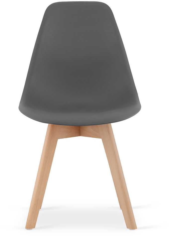 Valora Kėdė su buko medienos kojomis, tamsiai pilka, 80 × 46 × 54,5 cm, 4 vnt.